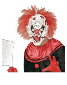 Topeng Zombie Zombie Clown dengan Rambut