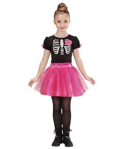 Disfraz de bailarina esqueleto para niña