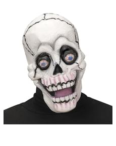 Máscara de calavera con ojos saltones