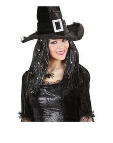 Crna vještica vlasulja s šljokicama i zvijezdama