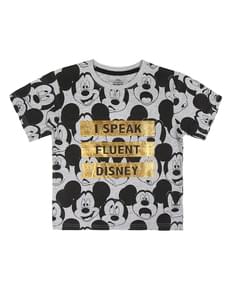 グレーの子供のためのミッキーマウス半袖Tシャツ - ディズニー