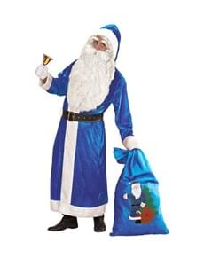 Blaues Weihnachtsmann Kostüm vom Nordpol