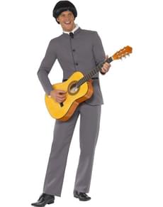 Grey British rock n roll star costume