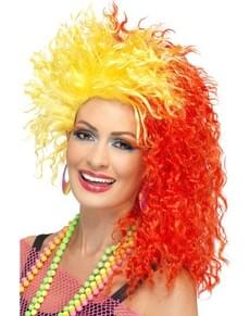 Peluca de cantante Cyndi de los 80