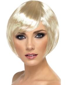 Blonde bob wig with fringe