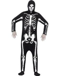 Costume da scheletro incappucciato da uomo