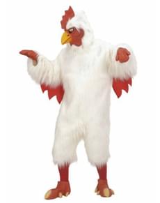 Valkoinen pehmokana-asu aikuisille