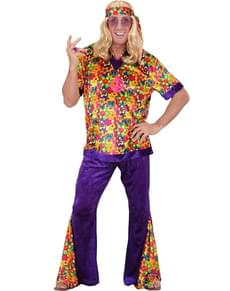 Hippie flower costume for a man