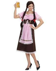 Costum de bavareză roz pentru femeie