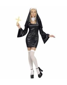 Disfraz de monja stripper para mujer
