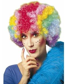 Peruca de palhaço multicolor