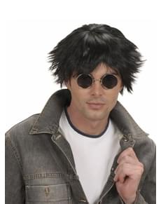 Black 60s wig for a man