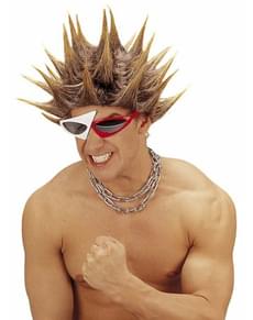Pruik punk met stekels