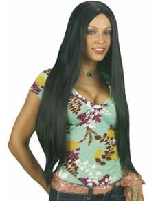 Extra long black wig