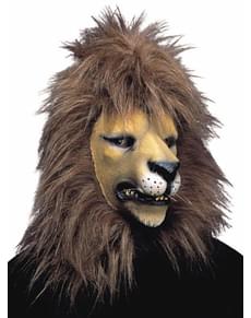 Máscara de león con pelo