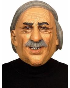 Maschera vecchio canuto con baffi