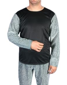 Camisa medieval de prata para homem