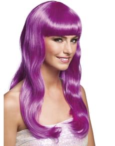 Peluca Chique morada para mujer