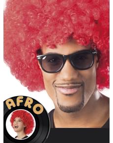 Peruca afro vermelha unissex