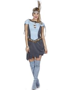 Costume da indiana azzurro da donna