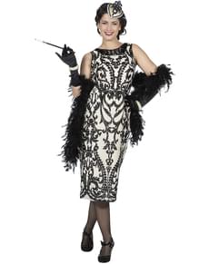 20s Charleston Costume for Women in Black