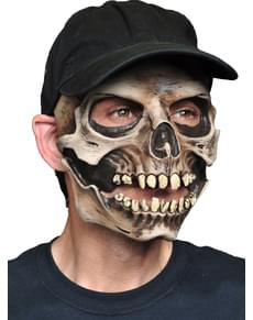 Masque Tête de mort avec casquette en latex