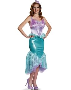 Fato de Ariel, A Pequena Sereia deluxe para mulher