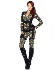 Military paratrooper costume for a woman