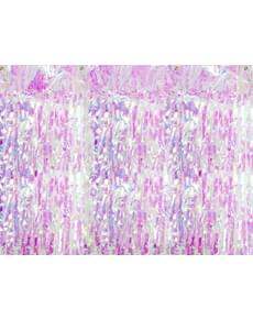 Gardin med fransar iridescent 2,5 m