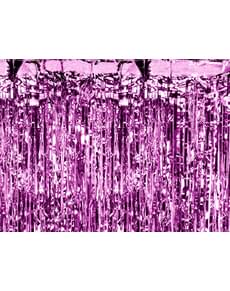 Cortina de flecos color morado