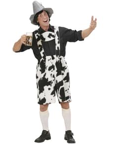 Fato Leiderhoisen de vaca para homem