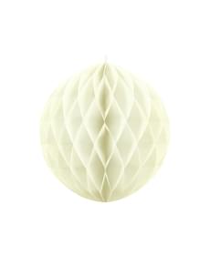Papierwaben-Kugel beige 20 cm