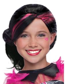 Draculaura Monster 여자를위한 고전적인 고전 가발