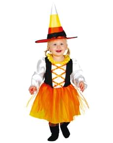 Costum de vrăjitoare portocaliu pentru bebeluși