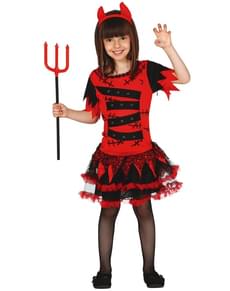 Disfraz de diablita zombie para niña
