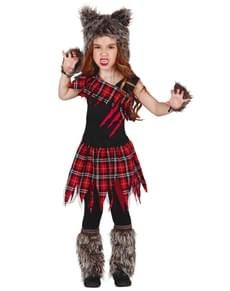 Fato de lobo escocês para menina