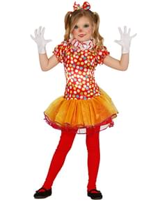 Dievčatá viacfarebný kostým Little Clown