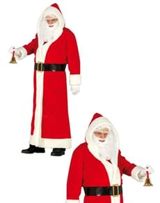Weihnachtsmann Kostüm mit Kapuze für Herren