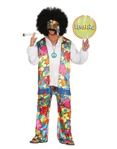 Costume da hippie flower power per un uomo