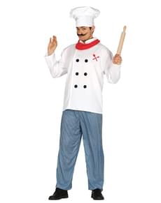 Fato de chefe de cozinha profissional para homem