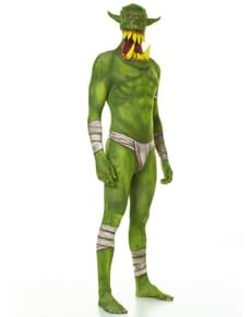 Fato de Orc aterrador verde Morphsuit infantil