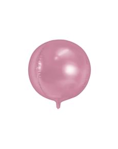 Ballon aluminium en forme de bulle rose léger