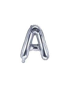 Ballon aluminium lettre A argenté