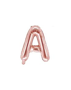 Palloncino di foil lettera A color oro rosa (35cm)