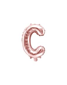 Letter C folie ballon in rosé goud