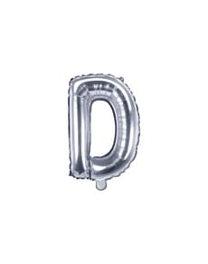 Letter D Foil Balloon in Silver