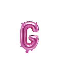 濃いピンクの文字G箔バルーン
