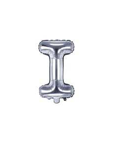 Balão foil letra I prateado