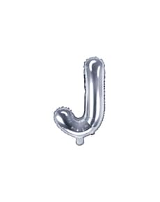 Ballon aluminium lettre J argenté