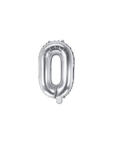Ballon aluminium lettre O argenté